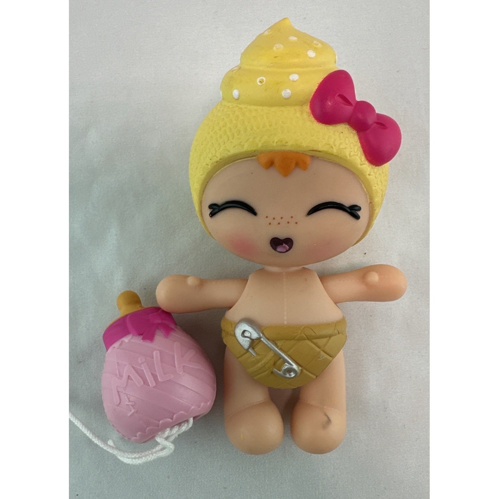 Lalaloopsy Babies Newborns 4.5" Doll I'm Giggly Yellow Ice Cream W Bottle 2014 - Picture 3 of 5